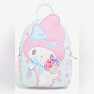 Hello kitty- My Melody Pastel Floral Mini Backpack Exclusive 🎒 💙🩷